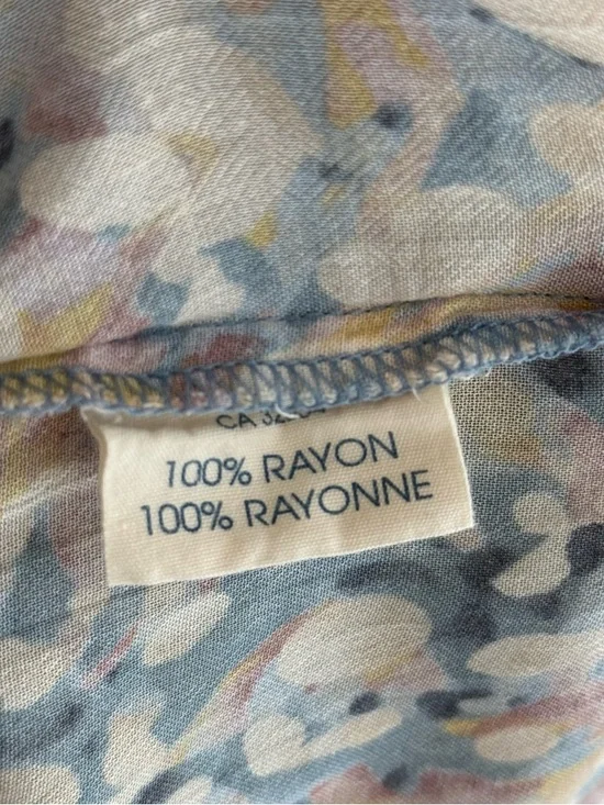 Anthropologie Watercolor Print Ruffle Tank Top - Picture 7 of 7